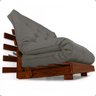 Sofá Cama Casal Futon Tokio Madeira Maciça Cor Imbuia - 1