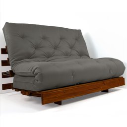 Sofá Cama Casal Futon Tokio Madeira Maciça Cor Imbuia - 4