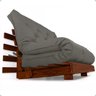 Sofá Cama Casal Futon Tokio Madeira Maciça Cor Imbuia - 1