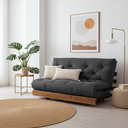 Ver imagem 4 de Sofá Cama Casal Futon Tokio Madeira Maciça Cor Imbuia