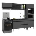 Ver imagem 1 de Armário de Cozinha Modulada Completa 251,5cm Milano Multimóveis Mp2395 Cinza