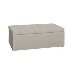 Calçadeira Baú Recamier King 195cm Carla Veludo:bege - 1