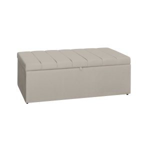 Calçadeira Baú Recamier King 195cm Carla Veludo:bege