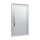 Ver imagem 1 de Porta Pivotante Alumínio Lambril c/Puxador Esq. Elite Branco 216x130 Brimak