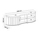Ver mais imagens de Rack Magnum P/ Tv até 75" com Porta Ripada Carvalho/off White-menta - Artely