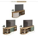 Ver imagem 7 de Rack Magnum P/ Tv até 75" com Porta Ripada Carvalho/off White-menta - Artely