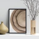 Ver imagem 2 de Quadro Decorativo Abstrato Rústico Marrom 33x24cm - com Vidro:madeira Branca