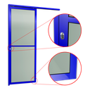 Ver imagem 5 de Porta de Correr Suspensa Vidrao Esq L.25 Azul 210x80 Brimak