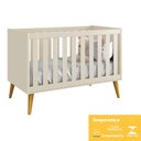 Ver imagem 6 de Dormitório Completo Infantil Theo 2 Portas, Cômoda 6 Gavetas, Berço e Mesa de Canto Areia Fosco