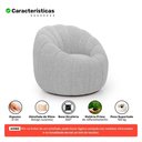 Ver imagem 3 de Poltrona Decorativa Estilo Concha Abóbora Shell Giratória Bouclê Cinza Claro - Desk Design
