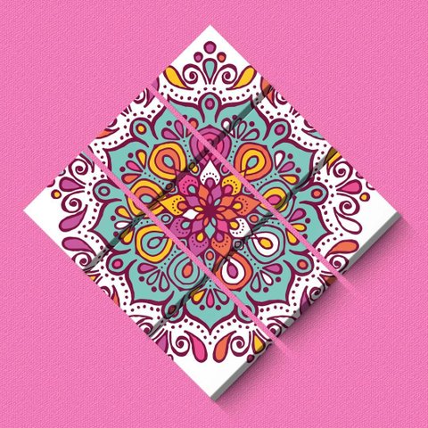 Mandala Tile - Quadros ou Placas Modulares com 9 Peças