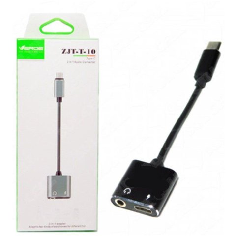 Cabo Adaptador pra Fone Tipo C Auxiliar Fone e Carregador