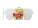 Ver imagem 2 de Kit 4 Potes Conservador de Alimentos Plástico Livre de BPA C/ 3 Divisórias Nitron 1,1L e Tampa P/ Pe