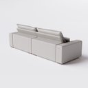 Ver imagem 5 de Sofá Atlanta Retrátil e Reclinável 2,90m em Chenille Bege - Home Mobily