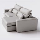 Ver imagem 6 de Sofá Atlanta Retrátil e Reclinável 2,90m em Chenille Bege - Home Mobily