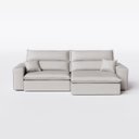 Ver imagem 1 de Sofá Atlanta Retrátil e Reclinável 2,90m em Chenille Bege - Home Mobily