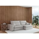 Ver imagem 2 de Sofá Atlanta Retrátil e Reclinável 2,90m em Chenille Bege - Home Mobily