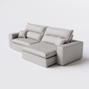 Ver imagem 4 de Sofá Atlanta Retrátil e Reclinável 2,90m em Chenille Bege - Home Mobily