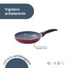 Frigideira antiaderente de alumínio com tampa de vidro 20cm - Oikos - 2