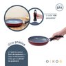 Frigideira antiaderente de alumínio com tampa de vidro 20cm - Oikos - 3