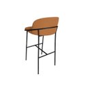 Ver imagem 4 de Kit 2 Banquetas Alta Bancada Base de Ferro Preto Jbv Móveis: Terracota