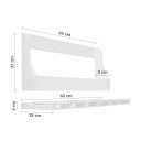 Ver imagem 4 de Porta Taças e Prateleira Adega Decorativa para Vinhos Garrafas Bares Branco Laca