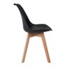 Conjunto Preto Para Leitura Para Quarto Decorativa Nova Decor Kit De Mesa Com Cadeira - 6