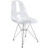 Cadeira Charles Eames, em Acrílico Transparente e Base em Aço Cromado - 1