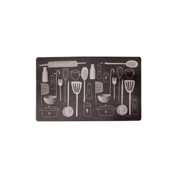 Tapete de Cozinha Premier 46cm X 76cm Niazitex Preto com Cinza - 1