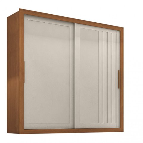 Guarda Roupa de Casal Trianon 2 Portas de Correr Cinamomo Areia Zanzini