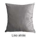 Ver imagem 5 de Kit 2 Capas para Almofada Drapeada em Veludo Quadrada 43x43 com Enchimento 45x45 Cor:preto e Cinza C