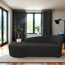 Ver imagem 1 de Recamier Curvo Orgânico 160cm 2 Lugares Lado Esquerdo para Sala de Estar Bouclé Paris
