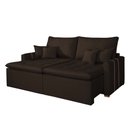 Ver imagem 1 de Sofa Retratil Boston 200cm 2 Lugares Kc Rei de Casa Veludo Marrom