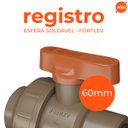 Ver imagem 2 de Registro de Esfera Soldável com União 60mm Fortlev