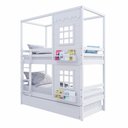 Ver imagem 4 de Treliche Infantil Casinha Reta com 02 Janelas Madeira Maciça Branco Megamobília 199,4cm