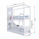 Ver imagem 3 de Treliche Infantil Casinha Reta com 02 Janelas Madeira Maciça Branco Megamobília 199,4cm