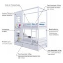 Ver imagem 2 de Treliche Infantil Casinha Reta com 02 Janelas Madeira Maciça Branco Megamobília 199,4cm