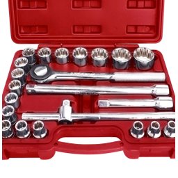 Jogo de Soquete Estriado 1/2" com 23 Peças 8-32mm Mayle Apex - 2