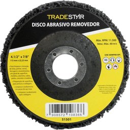 Disco Abrasivo Removedor 4.1/2 X 7/8 P/ Limpeza Tradestar - 1