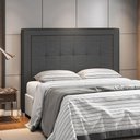 Ver imagem 2 de Cabeceira Cama Box Casal King 195cm Paolla P02 Linho Chumbo - Mpozenato