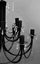 Ver imagem 3 de Pendente Duplo Moderno Preto com Cristais para Sala Grande