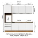 Ver imagem 3 de Cozinha Completa Madesa Lux Com Armário E Balcão 7 Portas 3 Gavetas