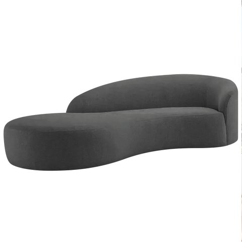Divã Recamier Orgânico França 180cm Lado Esquerdo Linho