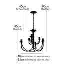 Ver imagem 2 de Lustre De Dois Andares Preto Artesanal Simples Iluminação de Apartamento