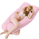 Ver imagem 1 de Capa para Travesseiro Gigante Anatômico 170x80cm Happy Line - Rosa