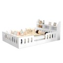 Ver imagem 2 de Cama Casal Design Montessoriana Helo com Nicho Branca - Móveis