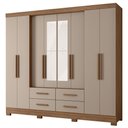 Ver imagem 2 de Guarda Roupa Casal San Lorenzo 8 Pts 4 Gvt com Espelho Moval