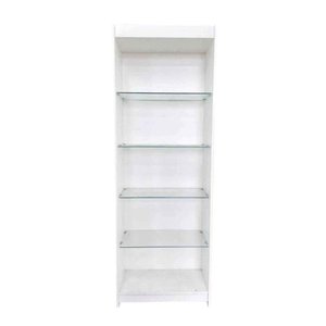 Prateleira Vidro Expositor Branco 185x64x32cm - Deep