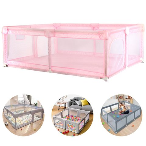 Cercadinho Infantil Cercado Chiqueirinho 150x180cm Proteção Bebê Criança Seguro Desmontável Portátil