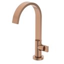 Ver imagem 1 de Torneira para Lavatório de Mesa Bica Alta Flow Rose Gold Matte Celite